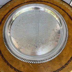 Vintage W.M rogers silver plated serving plate 12”